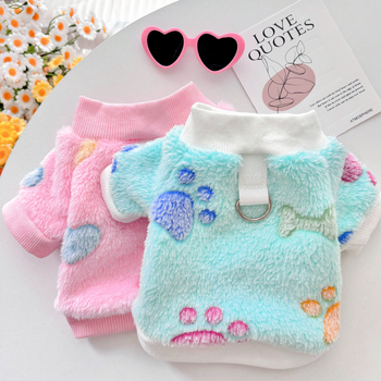 Есенно-зимни топли фланелени пуловери за домашни любимци, подходящи за кожата, пуловер за кученца, отколкото дрехи за мечки и плюшени котки с два крака