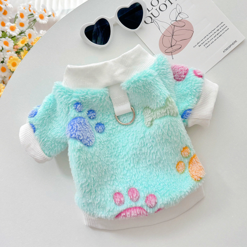 Есенно-зимни топли фланелени пуловери за домашни любимци, подходящи за кожата, пуловер за кученца, отколкото дрехи за мечки и плюшени котки с два крака