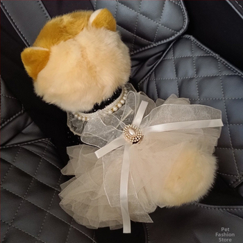 Σάλτσα ρυζιού Pumpy Polka Άνοιξη και Φθινόπωρο Ρούχα για κατοικίδια Νυφικό με αρκουδάκι Φόρεμα πριγκίπισσας για σκύλους Φόρεμα γάτας Μαλτέζ