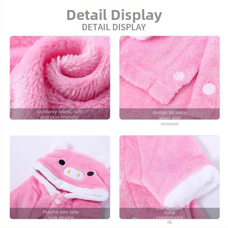 Дрехи за кучета, есенни и зимни с полар, топли коралови поларени дрехи за трансформация на прасенца, дрехи за котки, дрехи за малки кучета и домашни любимци