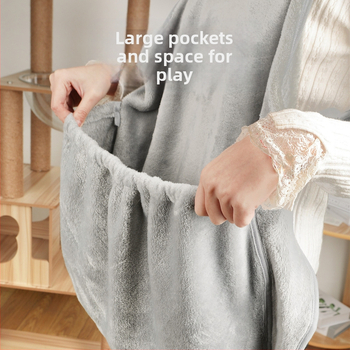 Η ποδιά γάτας Lu δεν αγγίζει τα μαλλιά κρατώντας τα ρούχα της γάτας που στάζουν τα πόδια, φθινόπωρο και χειμώνας, τεχνητό αντικείμενο γάτας Lu, ζεστό, επενδυμένο με φλις, αρκτικό φλις, κρατώντας τα ρούχα γάτας