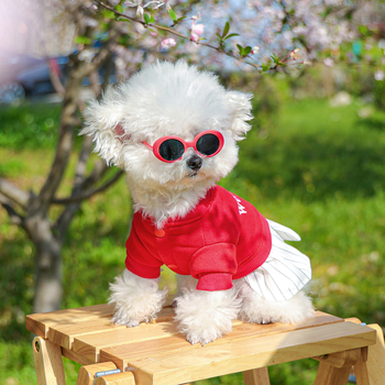 Точкови трансгранични експлозии домашни любимци кученца котки дрехи източник фабрика ежедневни букви шиене пола поколение коса