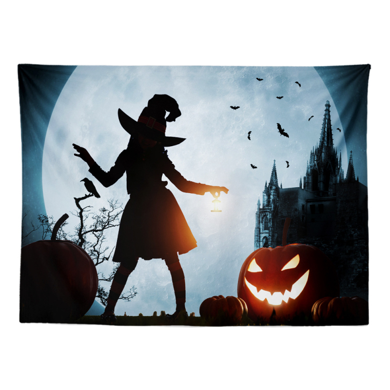 Tarpvalstybinis Helovino moliūgas „Niūrios pjaunamosios“ serijos gobeleno fonas, audinys, sienų tapyba, gobelenas, pakabinamas audinys, paveikslas, paplūdimio rankšluostis, staltiesė, iliustracija