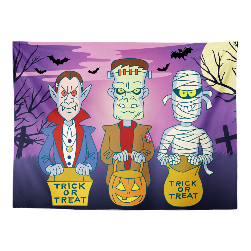 Tarpvalstybinis Helovino moliūgas „Niūrios pjaunamosios“ serijos gobeleno fonas, audinys, sienų tapyba, gobelenas, pakabinamas audinys, paveikslas, paplūdimio rankšluostis, staltiesė, iliustracija