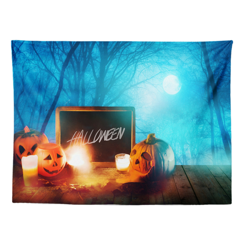 Tarpvalstybinis Helovino moliūgas „Niūrios pjaunamosios“ serijos gobeleno fonas, audinys, sienų tapyba, gobelenas, pakabinamas audinys, paveikslas, paplūdimio rankšluostis, staltiesė, iliustracija