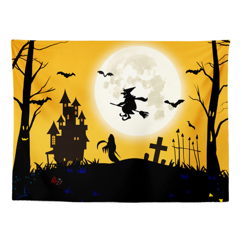 Tarpvalstybinis Helovino moliūgas „Niūrios pjaunamosios“ serijos gobeleno fonas, audinys, sienų tapyba, gobelenas, pakabinamas audinys, paveikslas, paplūdimio rankšluostis, staltiesė, iliustracija