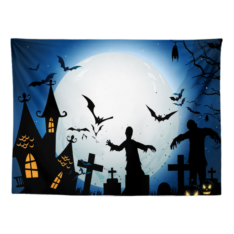 Tarpvalstybinis Helovino moliūgas „Niūrios pjaunamosios“ serijos gobeleno fonas, audinys, sienų tapyba, gobelenas, pakabinamas audinys, paveikslas, paplūdimio rankšluostis, staltiesė, iliustracija