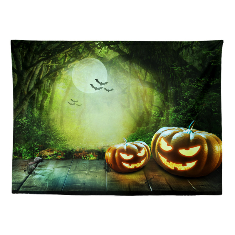 Tarpvalstybinis Helovino moliūgas „Niūrios pjaunamosios“ serijos gobeleno fonas, audinys, sienų tapyba, gobelenas, pakabinamas audinys, paveikslas, paplūdimio rankšluostis, staltiesė, iliustracija