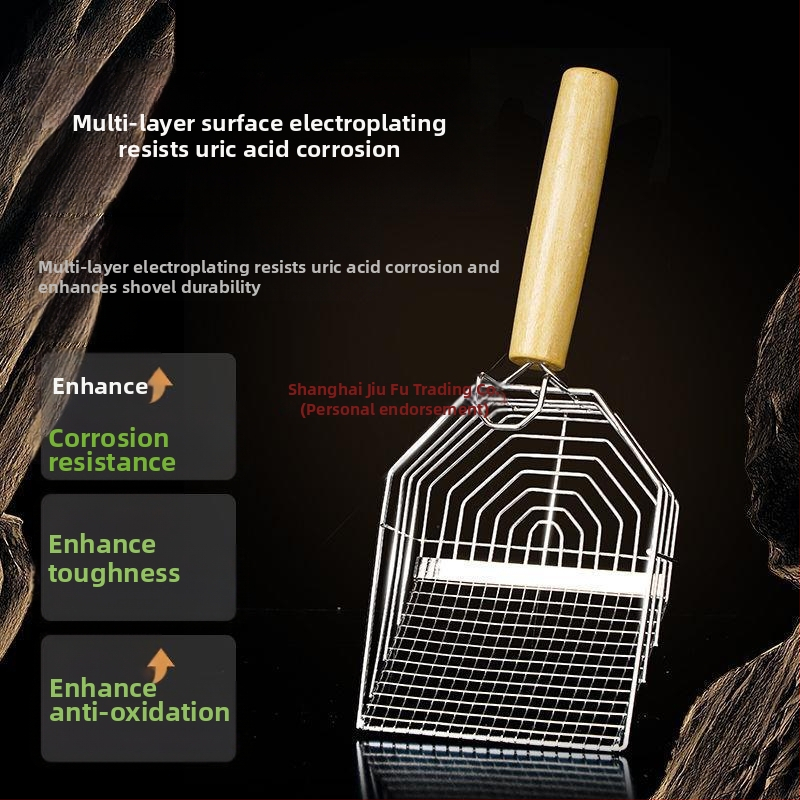 Метална лопата за пясък за котки, големи котешки принадлежности, малки матрици за дупки Daquan, неръждаема стомана, лопата за пилета с рутин