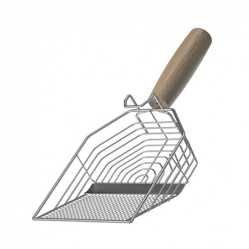 Metalinis kačių smėlio kastuvas didelėms katėms, „Daquan“ mažų skylučių štampai, ne nerūdijančio plieno rutino vištienos kastuvas