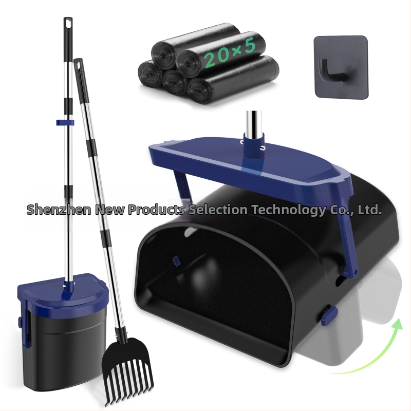 Уред за събиране на домашни екскременти, кофа за екскременти, лопатка, комплект гребла, уред за събиране на кучешки екскременти, удобен уред за разходка на куче, уред за събиране на екскременти