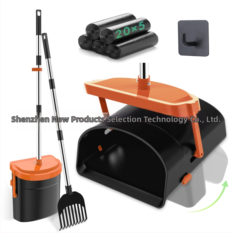 Уред за събиране на домашни екскременти, кофа за екскременти, лопатка, комплект гребла, уред за събиране на кучешки екскременти, удобен уред за разходка на куче, уред за събиране на екскременти