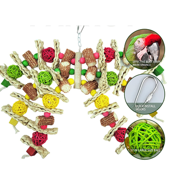 Παιχνίδι παπαγάλου Takraw με καρδιά καλαμποκιού, μπάλα, προμήθειες πουλιών, ξύλινα παιχνίδια πουλιών, χονδρική, διασυνοριακά, Amazon