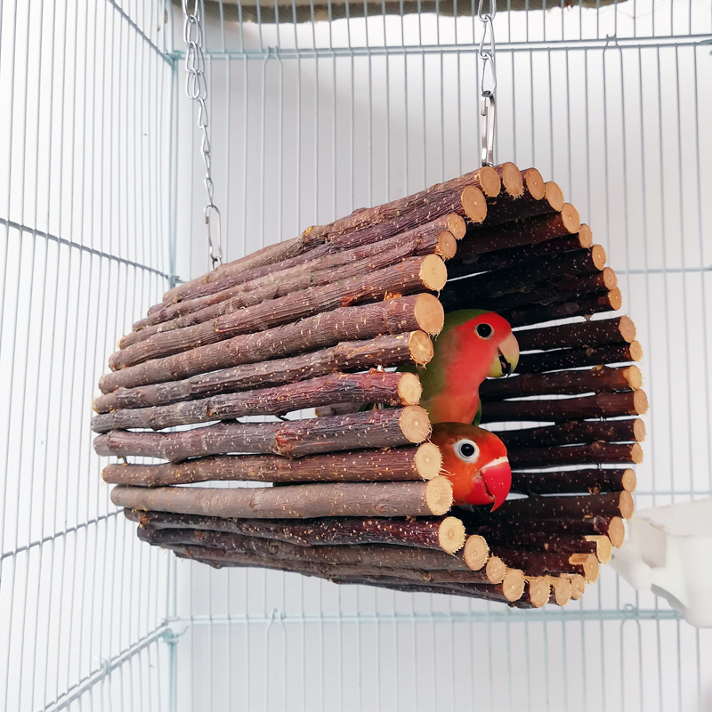 Птиче гнездо, играчка за птици, принадлежности за играчки за папагал, пръстени за люлка за папагал, играчка за птици, катерене W42