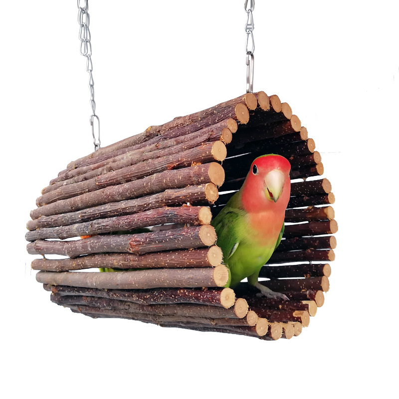 Птиче гнездо, играчка за птици, принадлежности за играчки за папагал, пръстени за люлка за папагал, играчка за птици, катерене W42