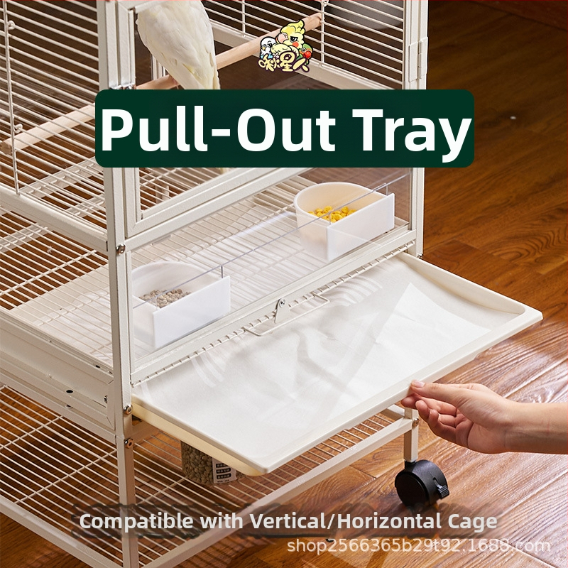 Аксесоари за клетка за папагали Miyagi, горна стойка Daquan, стойка за съхранение, ролка, станция, пръчка, кутия за храна, прозрачен панел, преграда, ексклузивна