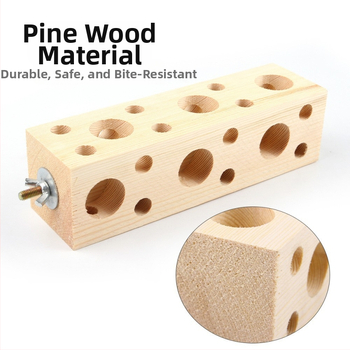 Εργοστάσιο σε απόθεμα βάση παπαγάλου για κατοικίδια, ξύλινη λείανση πουλιών, εργαλείο με νύχια, ανθεκτικό στο δάγκωμα, ενσωματωμένο κύβο πουλιών, τροφοδότης πουλιών