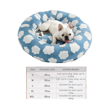Φωλιά Γάτας Four Seasons Γενικά Προϊόντα για Κατοικίδια Φωλιά Σκύλου Ύπνου Φωλιά με Βήμα-Πάτωμα Γάτας Φωλιά Ύπνου Γάτας Μπλε Ουρανός Λευκά Σύννεφα Κρεβάτι Σκύλου