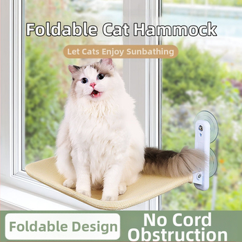 Котешки хамак за прозорец, вендуза, висящо гнездо за котешки слънцезащитен люк, балкон, котешко гнездо, зимна вендуза, стъклено котешко легло, принадлежности