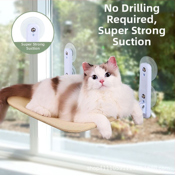 Αιώρα γάτας Κρεμαστή φωλιά με βεντούζα για παράθυρο Κρεμαστό κρεβάτι για τον ήλιο της γάτας Κρεμαστό κρεβάτι για μπαλκόνι Φωλιά γάτας Χειμερινή βεντούζα Γυάλινο κρεβάτι γάτας Είδη κρεβατιού