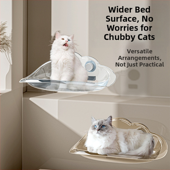 Αιώρα γάτας με παράθυρο, πλαίσιο αναρρίχησης για γάτες, βεντούζα, κρεμαστή διαφανής αιώρα γάτας, μοντέρνα βίλα γάτας, γατίσια ηλιοθεραπεία