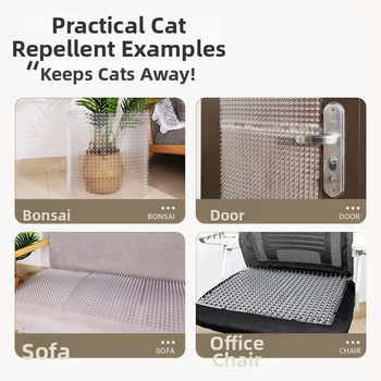 Αντιθαμβωτικό χαλάκι για γάτες που απωθεί τα καρφιά, πάνω κρεβάτι, μαξιλάρι για αναρρίχηση ούρων, προστασία από αγκάθια, ξύσιμο στον καναπέ, απομόνωση γάτας, περιορισμένη περιοχή, ξύλινο δίχτυ για αγκάθια