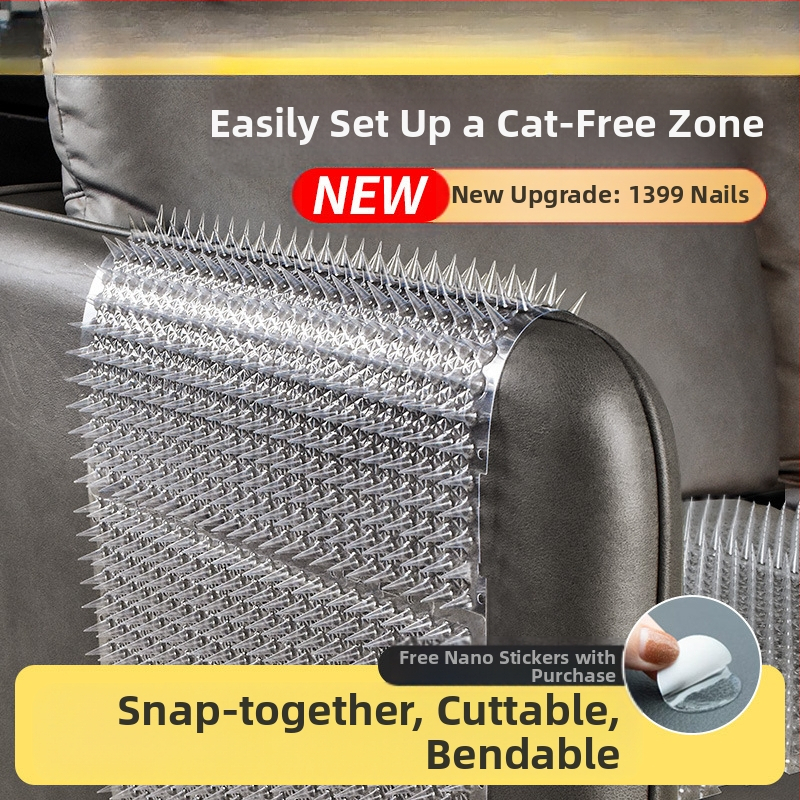 Противокотешка постелка против шипове, горна част на леглото, катерене по урина, възглавница за драскане по шипове, защита на дивана, изолация за котки, мрежа против шипове с ограничен достъп, дървена