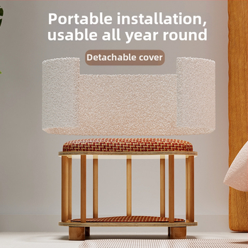 Καλοκαιρινό σκαμπό για γάτες για ανθρώπους και γάτες, Κατάλληλο για όλες τις εποχές, Μικρό σπιτάκι για γατάκια, Ξύλινο χαλάκι, Είδη κατοικίδιων για γάτες