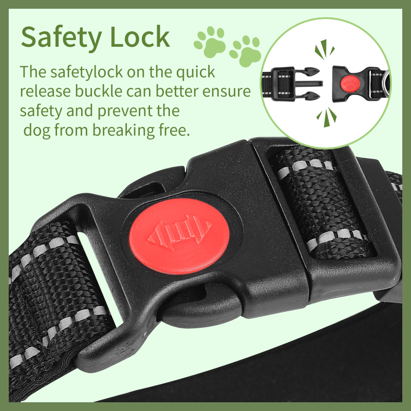 Amazon Novi podesivi reflektirajući prsten za vrat za pse protiv bijega, materijal za ronjenje za male i srednje pse, ogrlica za kućne ljubimce, veleprodaja