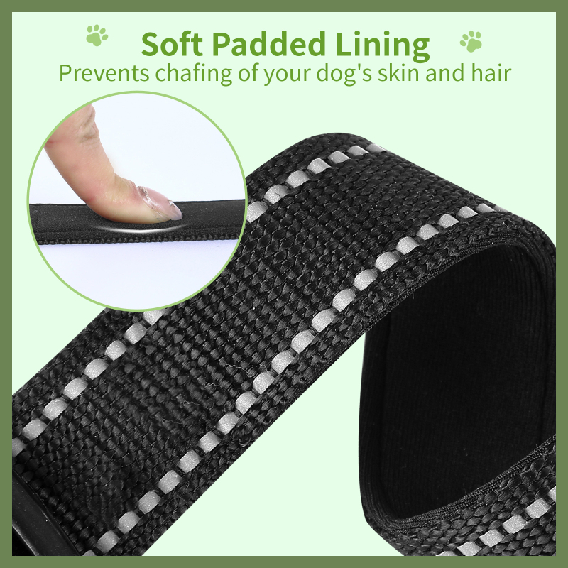 Amazon Novi podesivi reflektirajući prsten za vrat za pse protiv bijega, materijal za ronjenje za male i srednje pse, ogrlica za kućne ljubimce, veleprodaja