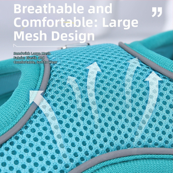 Ρυθμιζόμενο στήθος και πλάτη για κατοικίδιο, ιμάντας στήθους για κουτάβια, αναπνεύσιμο σχοινί για περπάτημα σκύλων, για έλξη και εξάσκηση σε εξωτερικούς χώρους.