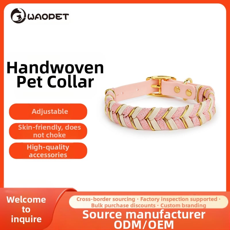 Furnizare directă din fabrică, zgardă nouă pentru animale de companie, material PVC, serie de câini, microblog, cataramă metalică, zgardă pentru câini, tracțiune transfrontalieră