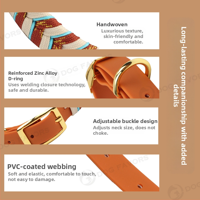 Priama dodávka z továrne Nový obojok pre domáce zvieratá z PVC materiálu, séria, obojok pre psov s kovovou prackou, trakcia cez hranice