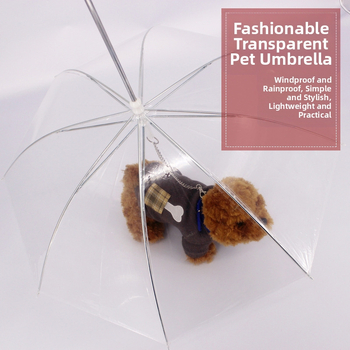 Novi proizvod Brza narudžba Psi male veličine s lancem za vuču za pse Kišobran za šetanje pasa Kišobran za kućne ljubimce Kabanica za pse Pončo