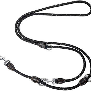 Σχοινί νάιλον μονής έλξης με δύο κεφαλές, σχοινί νάιλον μονής έλξης με δύο κεφαλές, ανακλαστικό σχοινί για σκύλους με διπλό γάντζο, σχοινί για σκύλους με δύο κεφαλές