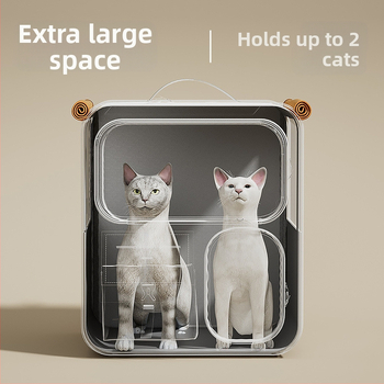 Τσάντα γάτας μεγάλης χωρητικότητας φορητή θήκη καροτσιού κατοικίδιων ζώων διαφανής κάψουλα χώρου αναπνεύσιμη φορητή τσάντα πλάτης σκύλου αποσκευές