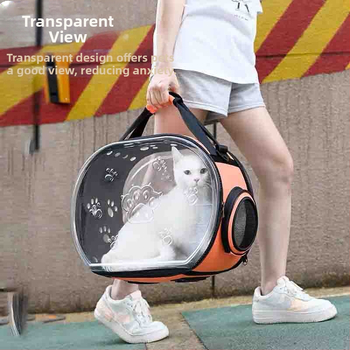 Geantă pentru pisici, geantă de ieșire portabilă, depozit de aviație, geantă de mână transparentă cu capsulă, geantă de mare capacitate pentru animale de companie, geantă de mână pliabilă