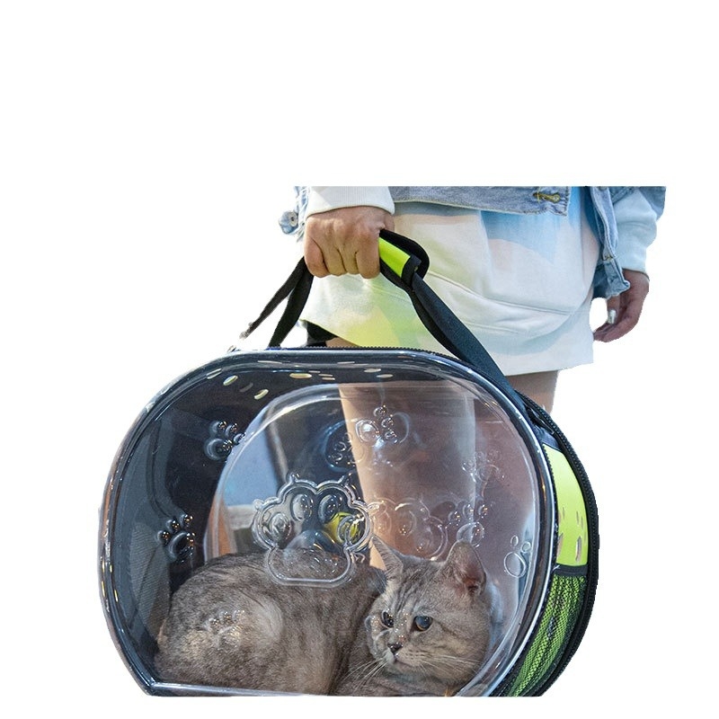 Geantă pentru pisici, geantă de ieșire portabilă, depozit de aviație, geantă de mână transparentă cu capsulă, geantă de mare capacitate pentru animale de companie, geantă de mână pliabilă