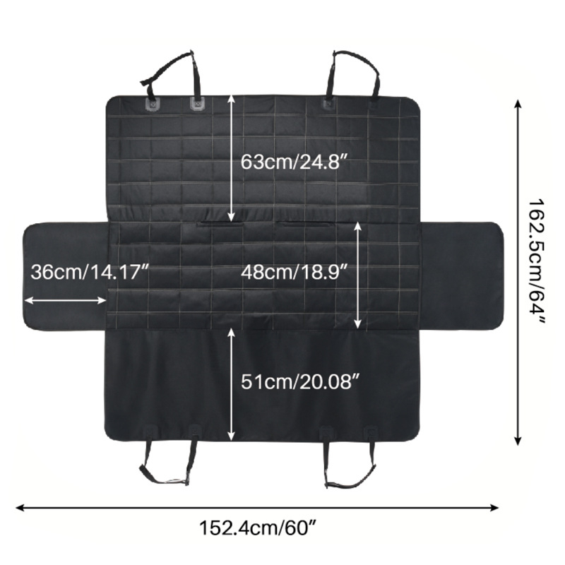 Калъф за седалка за домашен любимец за къмпинг кола, постелка за задна седалка, постелка за куче, против замърсявания, възглавница за седалка за открито за кучета, постелка за домашни любимци