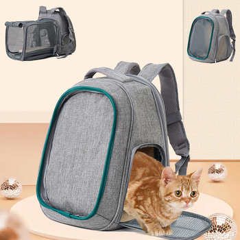 Προωθητική τσάντα γάτας χονδρικής Qisheng τσάντα γάτας επεκτείνεται έξω σακίδιο κατοικίδιων ζώων φορητή πτυσσόμενη τσάντα γάτας επεκτείνει τσάντα κατοικίδιων ζώων