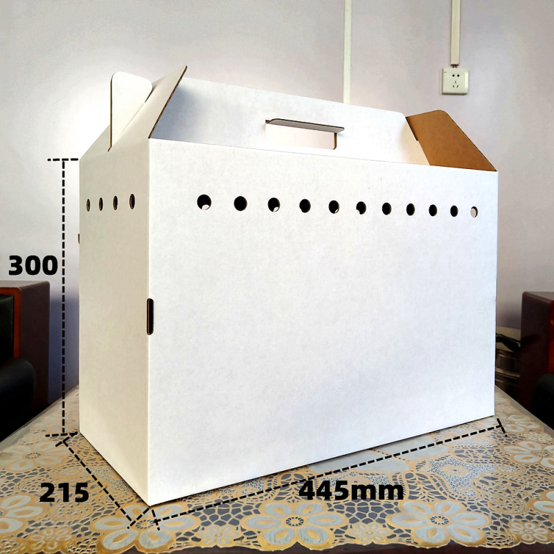 Lemmikloomade transpordikarp, eriti kõva kraftpaber, lainepapist loomade elusloomade transpordikarp, karppakend, hulgimüügiks valmis laos