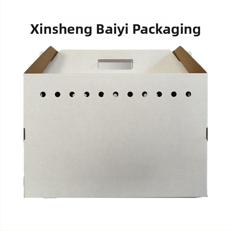 Картонена кутия за транспортиране на домашни любимци, екстра твърда крафт гофрирана кутия за транспортиране на живи животни, картонена опаковка на едро, готова за съхранение на склад