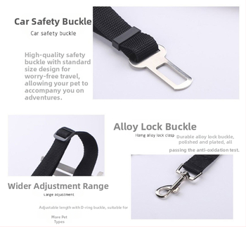 Ζώνη ασφαλείας για κατοικίδια, λουρί ασφαλείας για σκύλους και γάτες, ειδική για το αυτοκίνητο