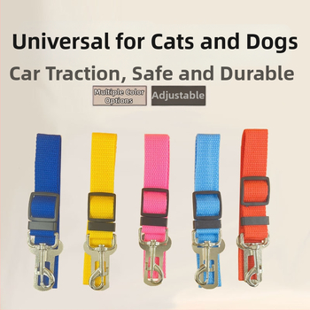 Прибиращ се предпазен колан за домашни любимци за кучета и котки, найлонова каишка за кола, специална...
