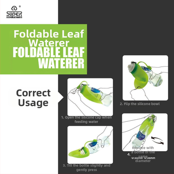 Ποτήρι συνοδείας κατοικίδιων ζώων Ποτήρι ποτού για σκύλους Φορητό μπουκάλι νερού ταξιδιού με φύλλα Πτυσσόμενο μπουκάλι νερού Red Dot Award Νέο προϊόν