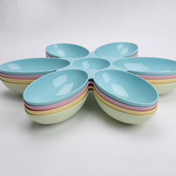 Zdjela za kućne ljubimce mačke Tanjur za večeru za pse Zdjela za kućne ljubimce sa šest latica Zdjela za štence Mačka Plastična zdjela protiv otimanja Tvornički outlet