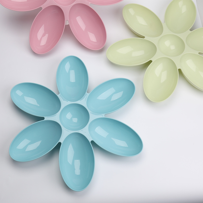 Zdjela za kućne ljubimce mačke Tanjur za večeru za pse Zdjela za kućne ljubimce sa šest latica Zdjela za štence Mačka Plastična zdjela protiv otimanja Tvornički outlet