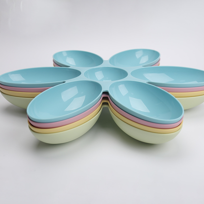 Zdjela za kućne ljubimce mačke Tanjur za večeru za pse Zdjela za kućne ljubimce sa šest latica Zdjela za štence Mačka Plastična zdjela protiv otimanja Tvornički outlet