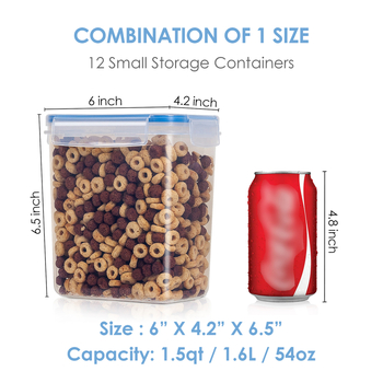 Honglaitai Κουζίνα Αποθήκευση Δημητριακών Διαφανές Σφραγισμένο Σετ 12 Τεμαχίων από pp Βάζο Αποθήκευσης Διασυνοριακό Κουτί Ζεστής Συντήρησης