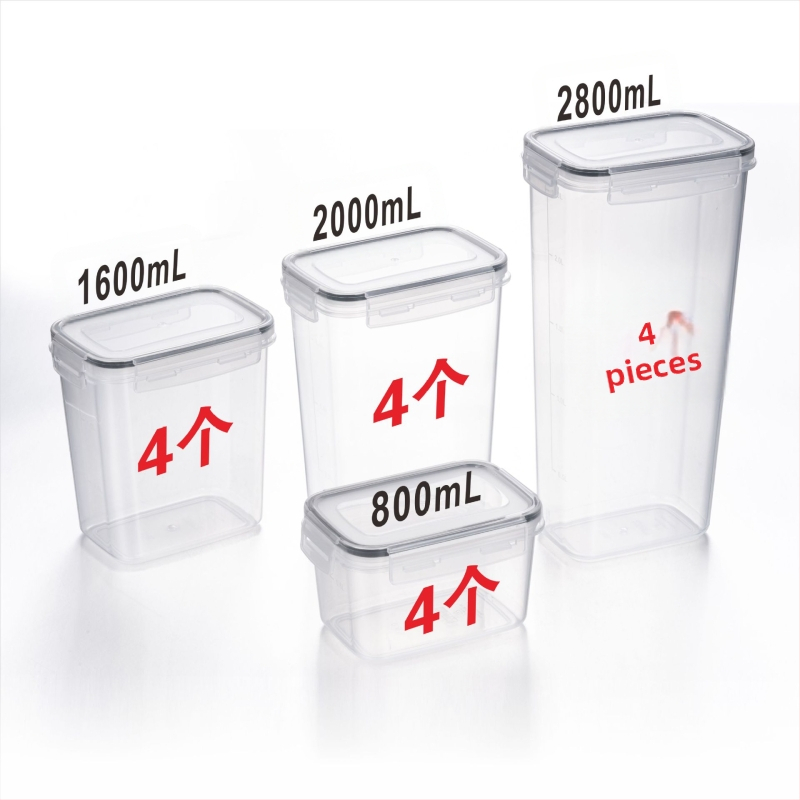 Paksendatud PP-st suletud mahuti suure mahutavusega toidukvaliteediga teravilja niiskuskindel kast läbipaistev hoiustusämber